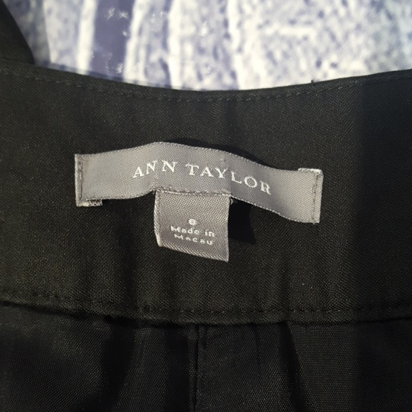 Ann Taylor Black Silk Blend Straight Trouser, 8 - Picture 3 of 5